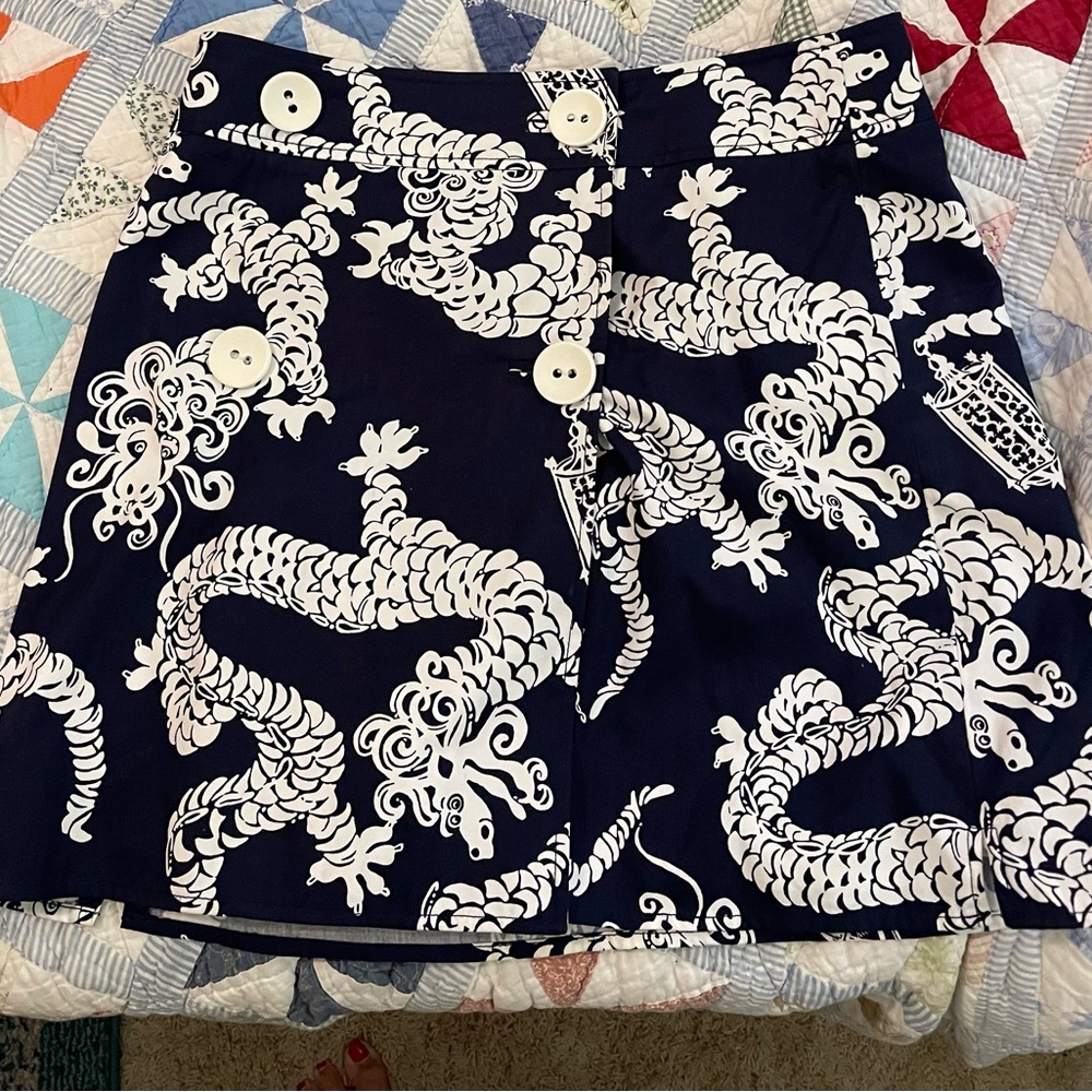 Lilly Pulitzer Cotton wrap skirt Size 10